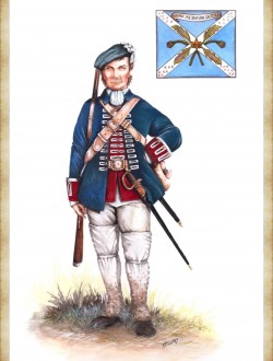Fusiliers 1st Battalion Royal Ecossaise. Jacobite Rebellion 1745